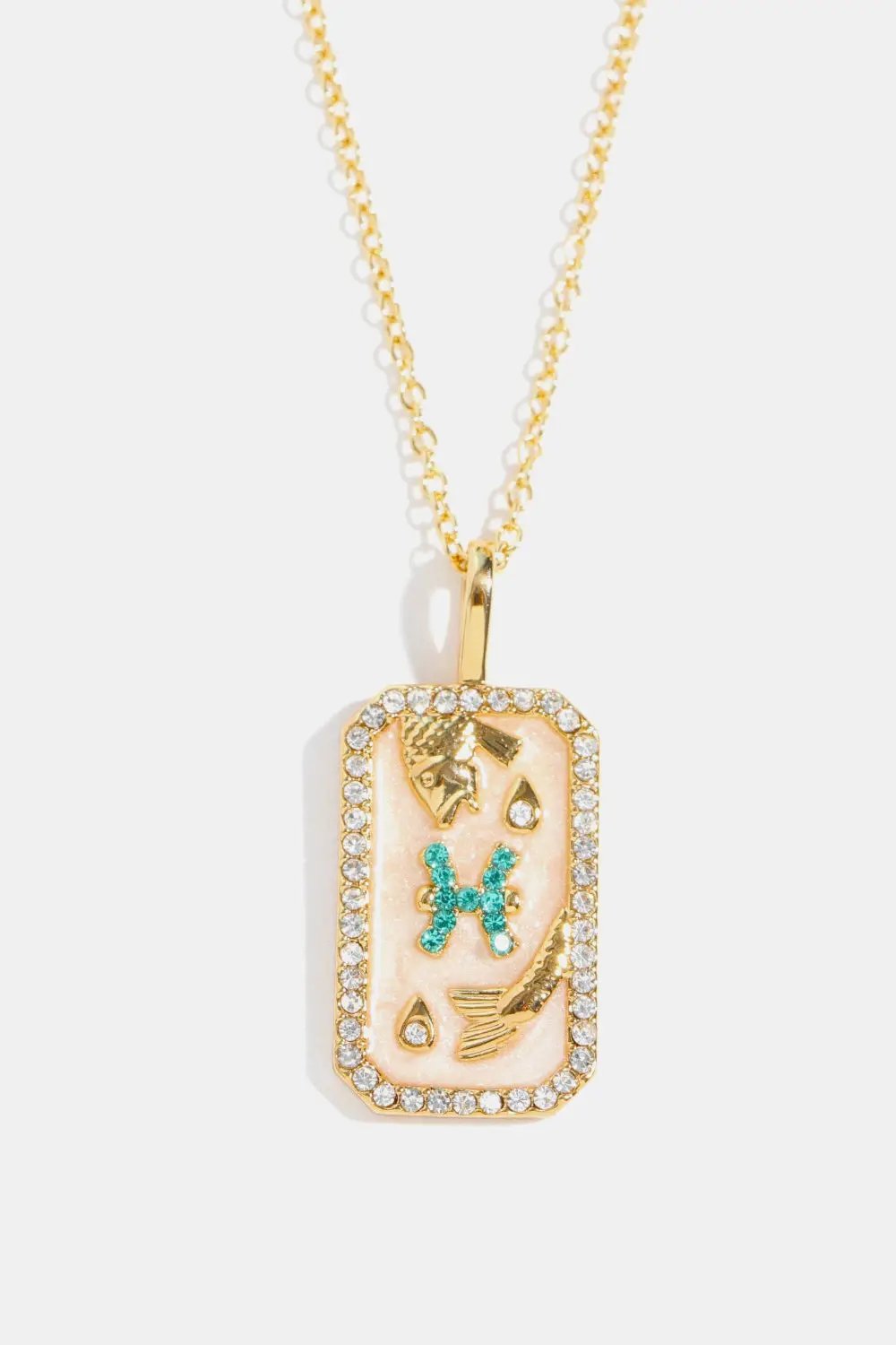 Rhinestone Constellation Pendant Copper Necklace by Trendsi