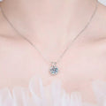 1 Carat 925 Sterling Silver Moissanite Pendant Necklace by Trendsi