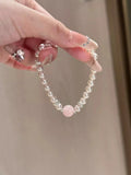 Alloy Pearl Bracelet by Trendsi