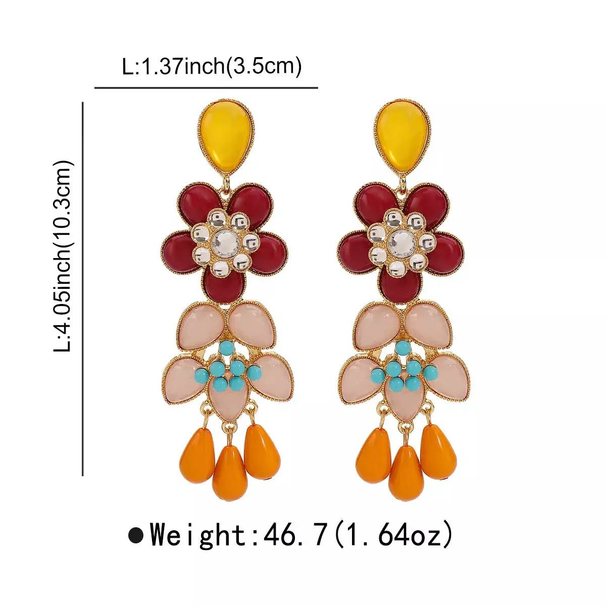 Flower Dangle Earrings by Trendsi