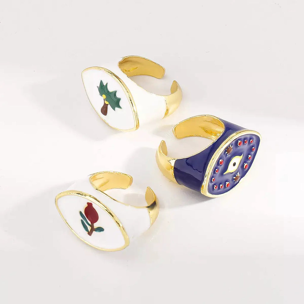 18K Gold-Plated Open Ring by Trendsi