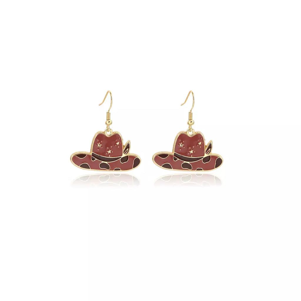 Cowboy Hat & Bottle Dangle Earrings by Trendsi
