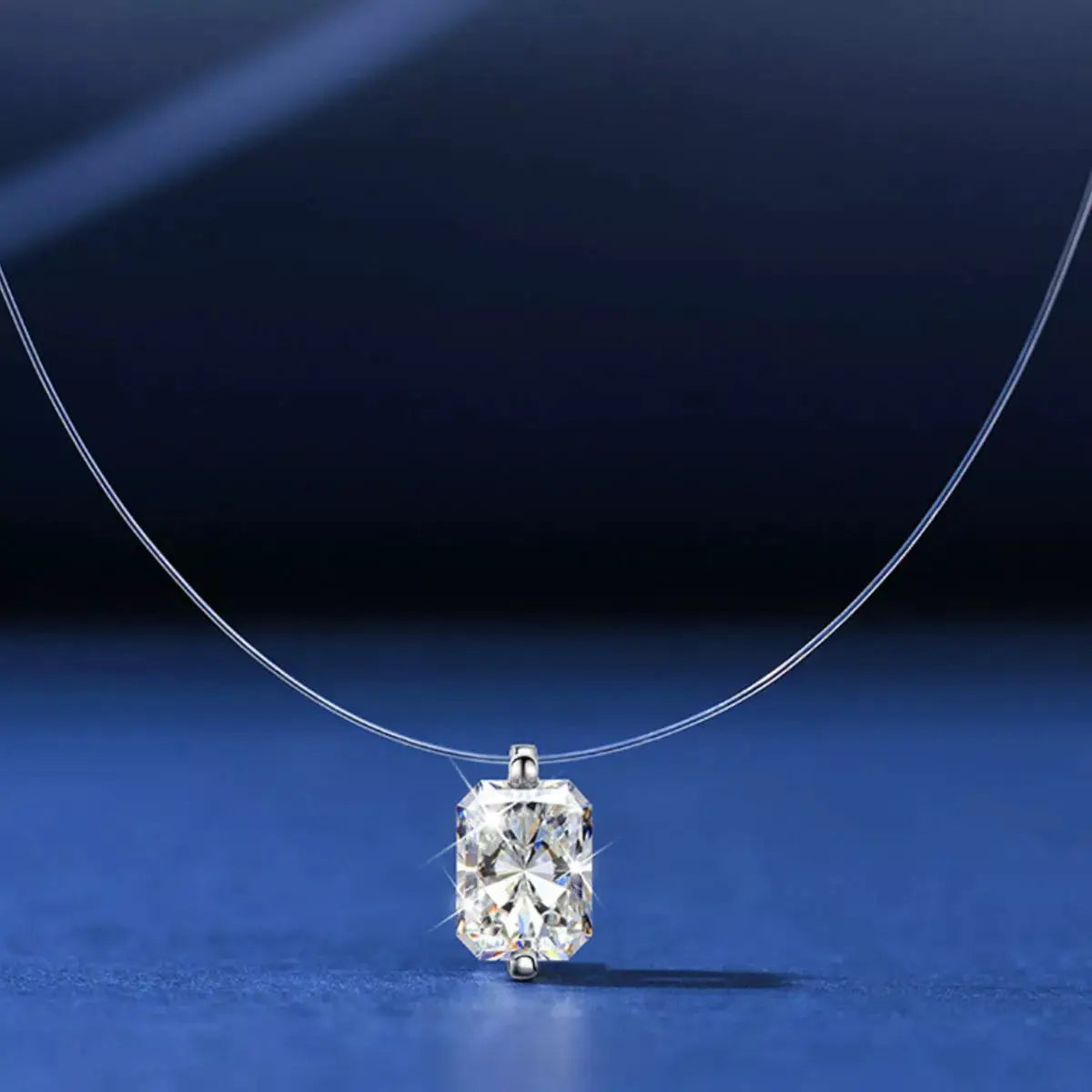 1 Carat Moissanite 925 Sterling Silver Necklace by Trendsi