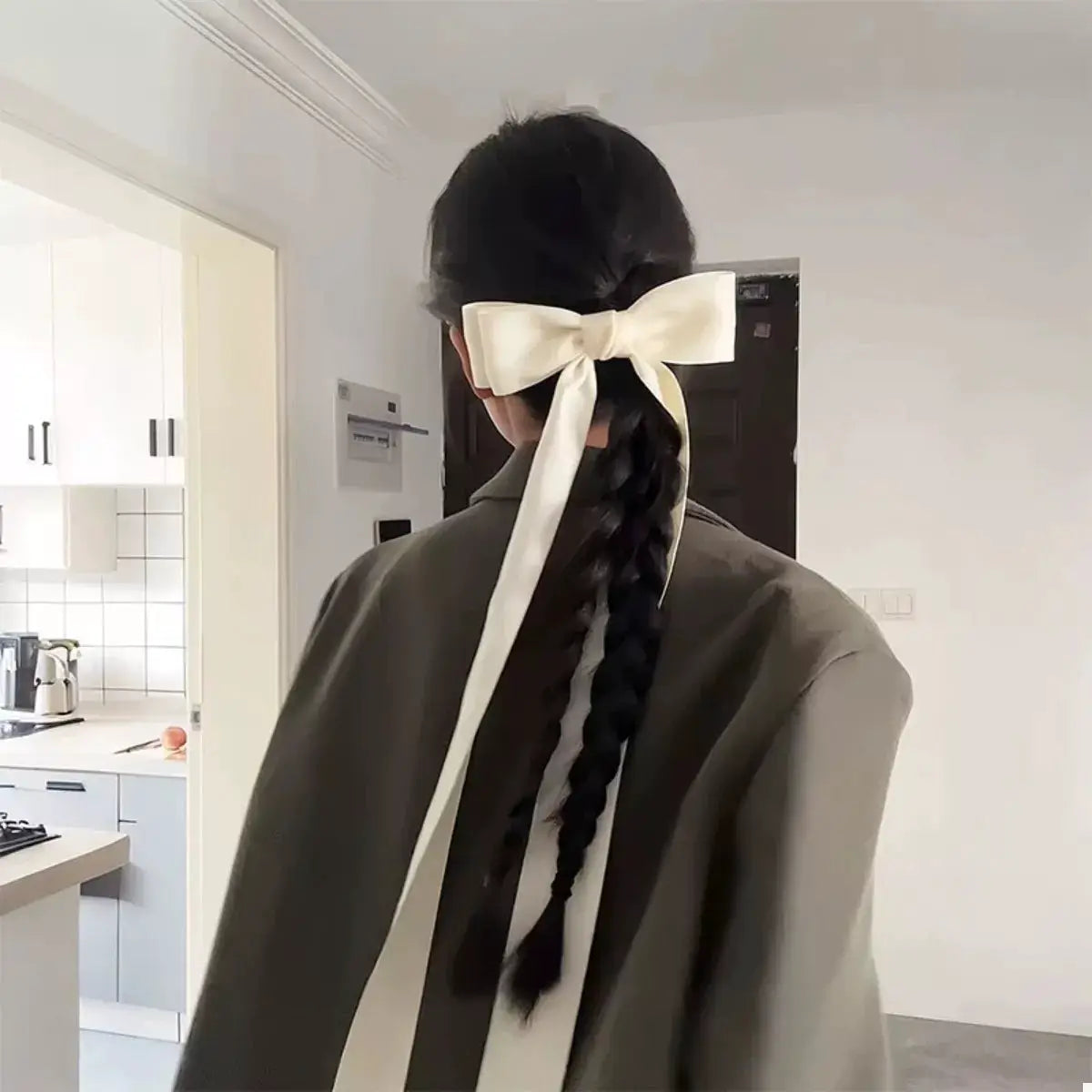 Ribbon Bow Hair Clip by Trendsi