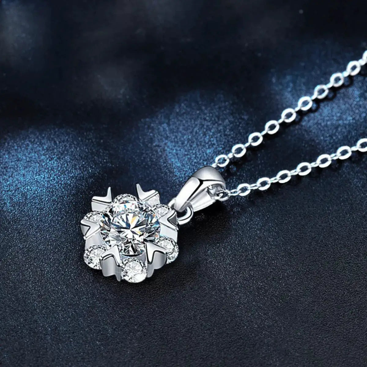 1 Carat Moissanite 925 Sterling Silver Pendant Necklace by Trendsi