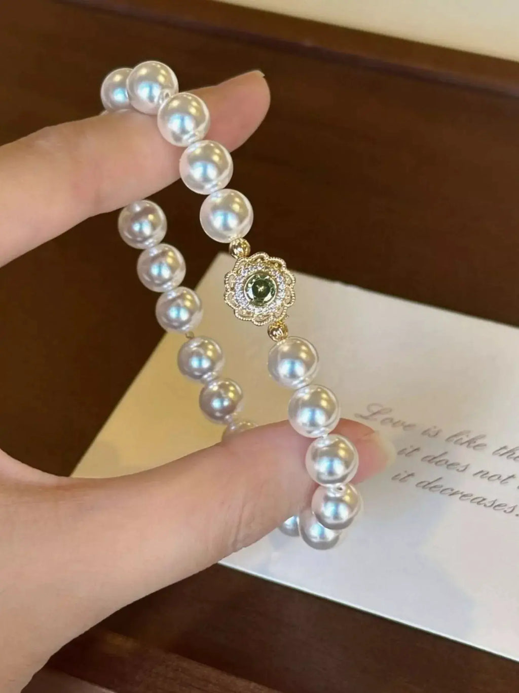 Pearl Flower Bracelet by Trendsi