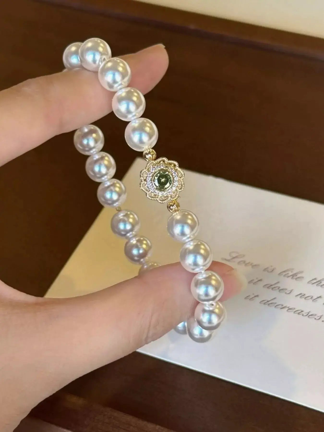 Pearl Flower Bracelet by Trendsi