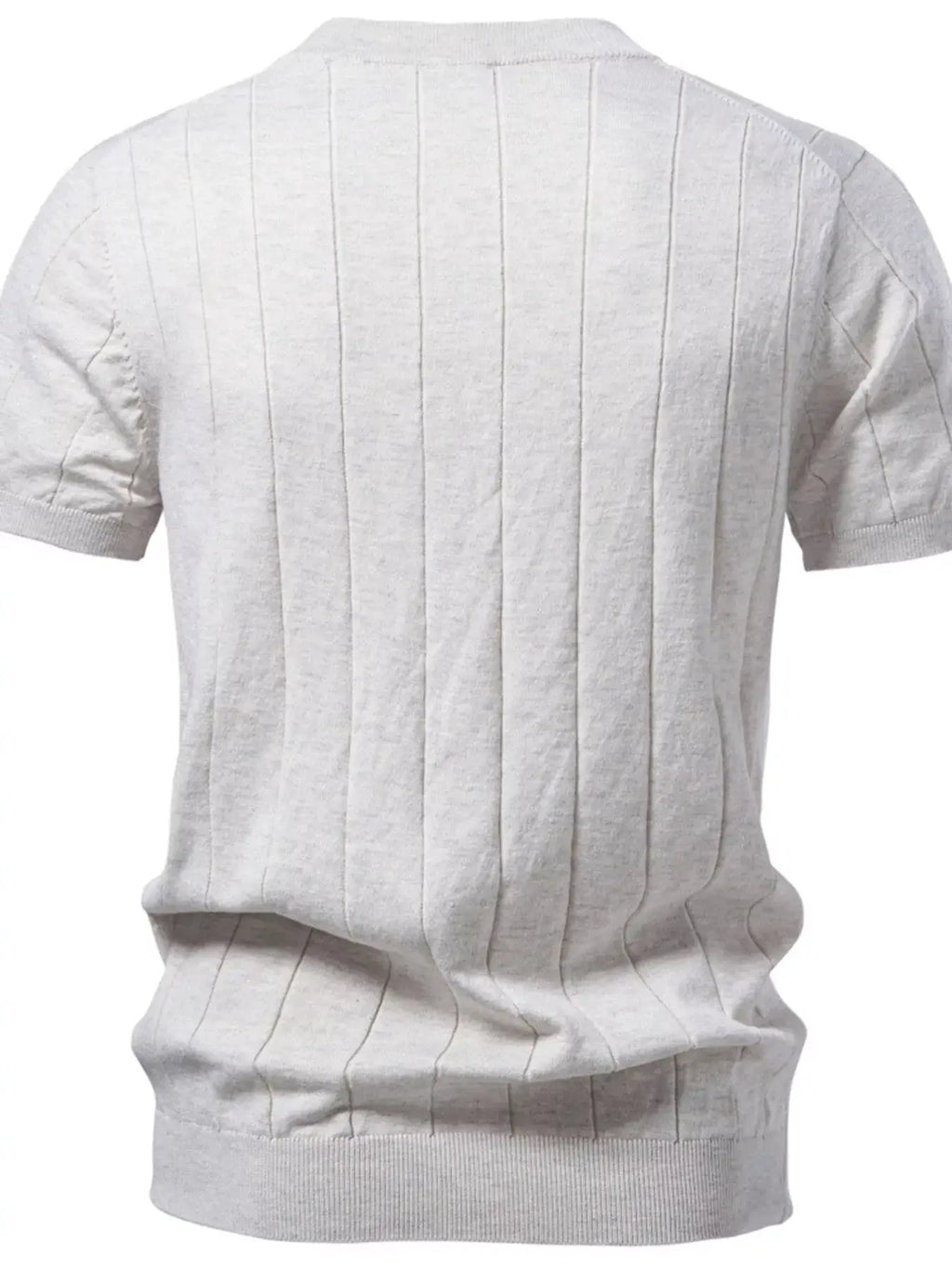 Men's Ribbed Knit Short Sleeve Sweater by Trendsi