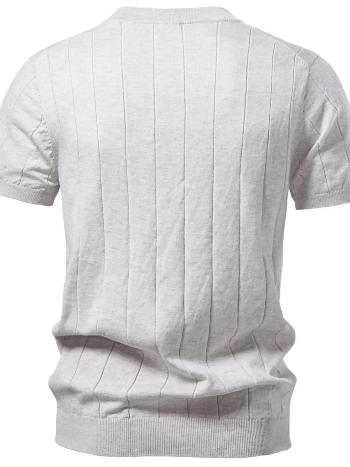 Men's Ribbed Knit Short Sleeve Sweater by Trendsi