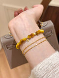 Tiger Eye Beaded Bracelet by Trendsi
