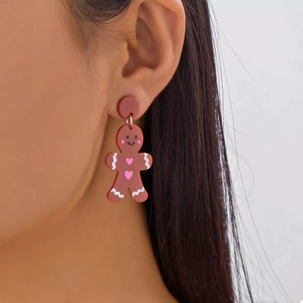 Christmas Acrylic Dangle Earrings by Trendsi