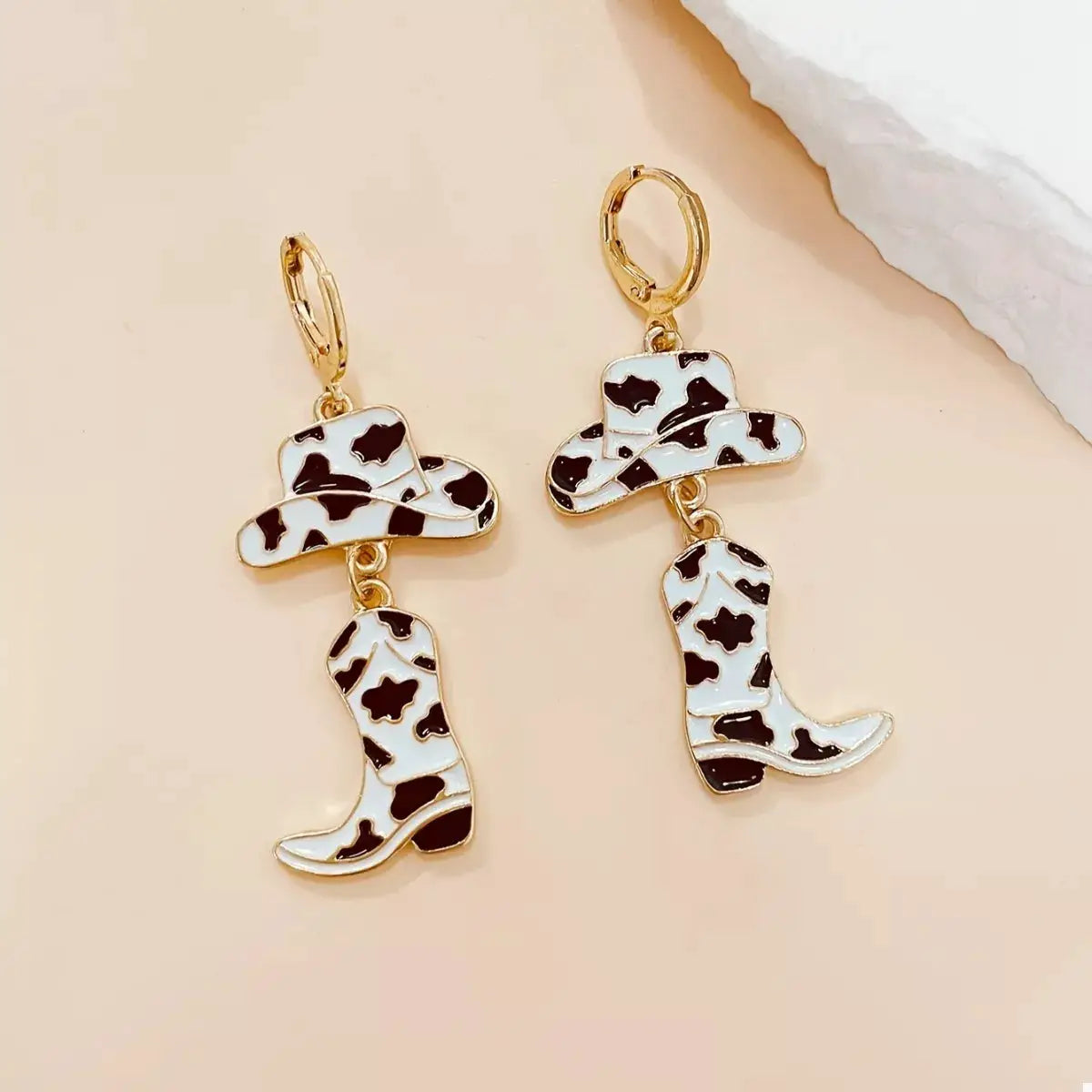 Cowboy Hat and Boot Dangle Earrings by Trendsi