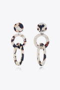 Acrylic Double-Hoop Earrings by Trendsi