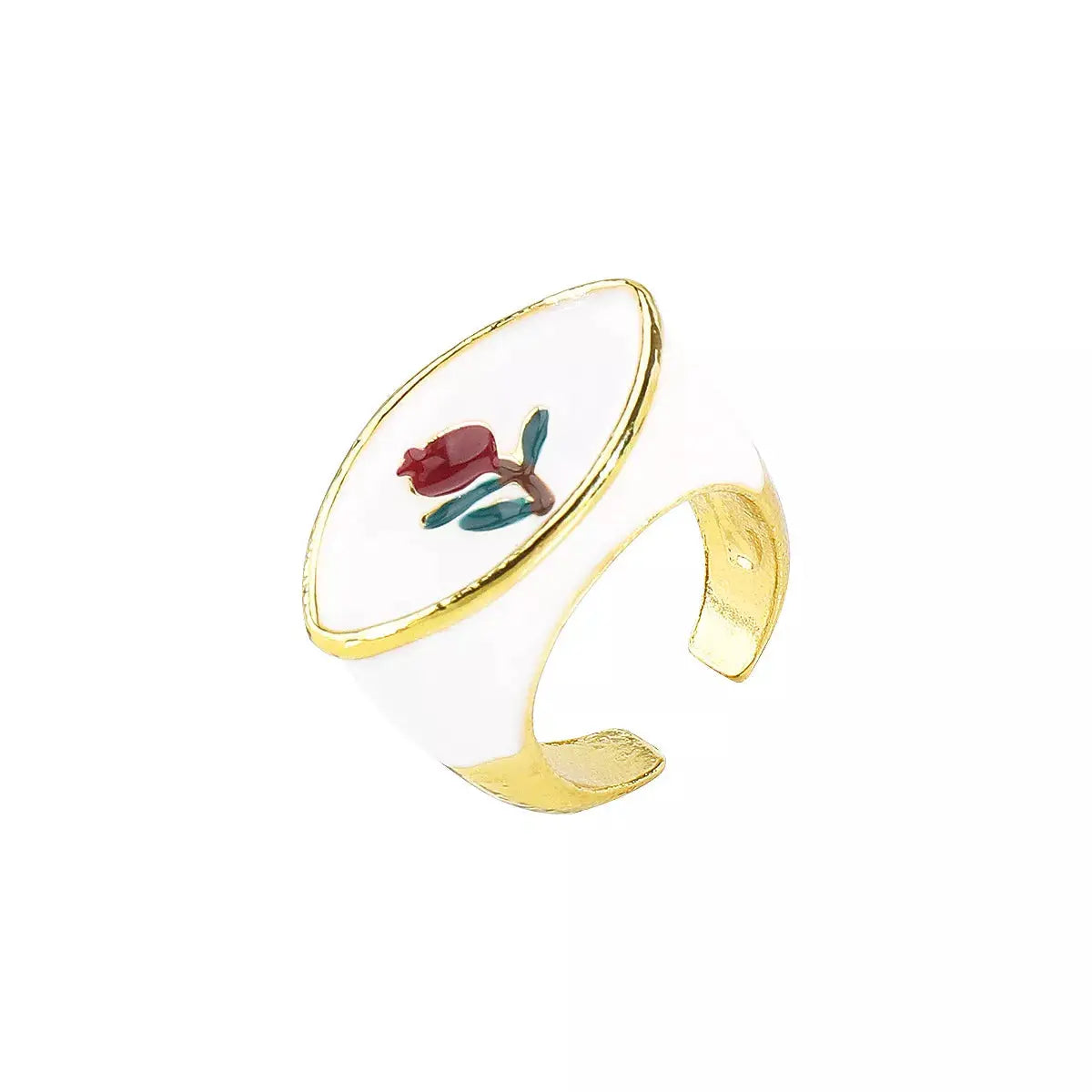 18K Gold-Plated Open Ring by Trendsi