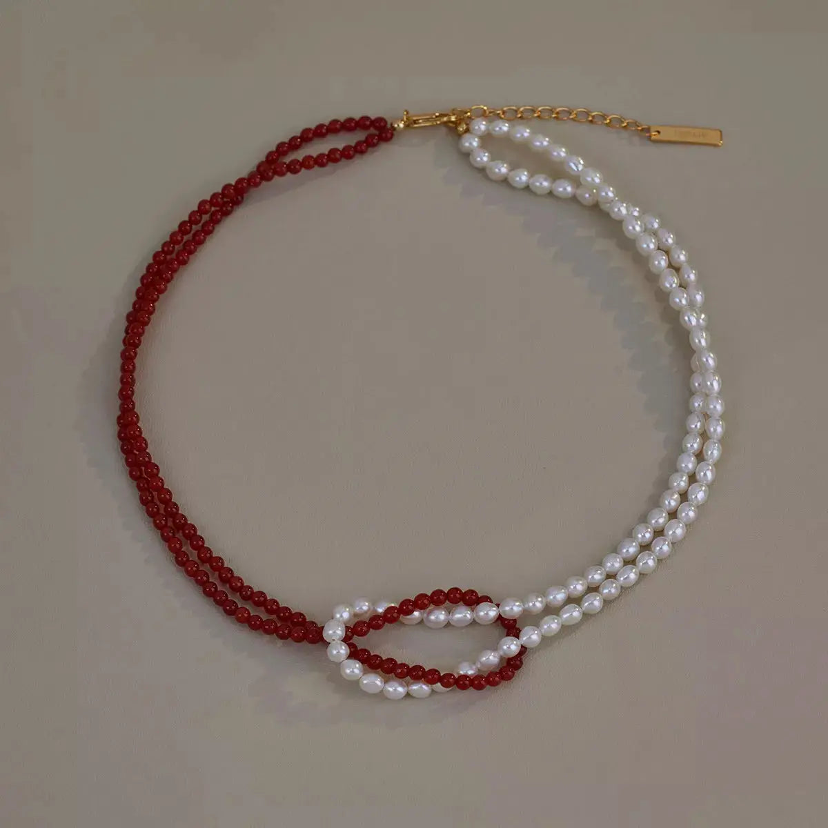 Double Layered Knot Necklace by Trendsi