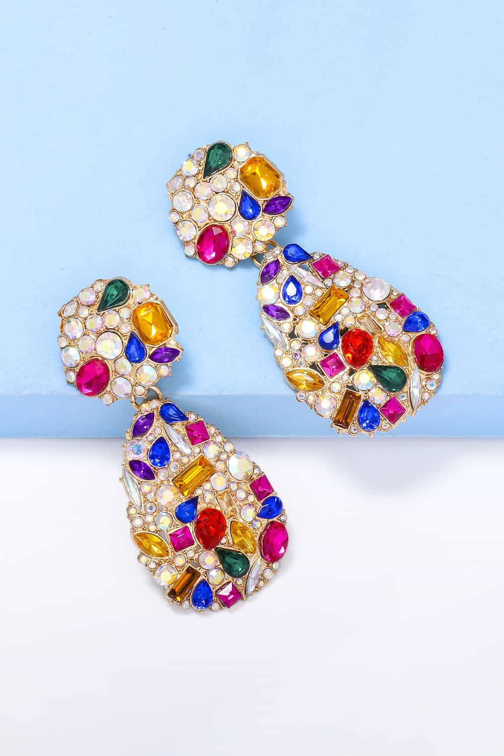 Teardrop Shape Zinc Alloy Dangle Earrings by Trendsi