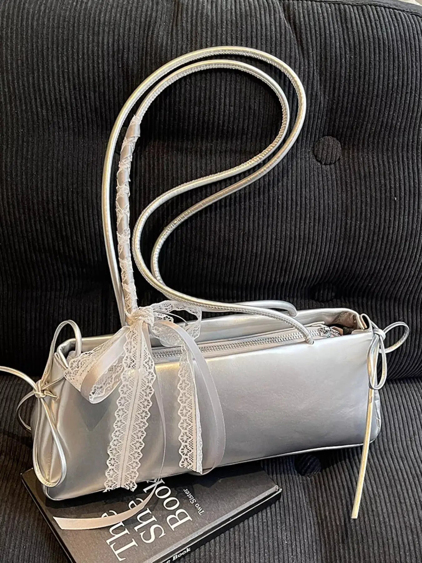 Lace Decor Shoulder Bag by Trendsi