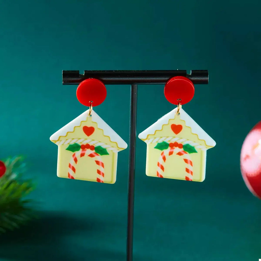 Christmas Acrylic Dangle Earrings by Trendsi