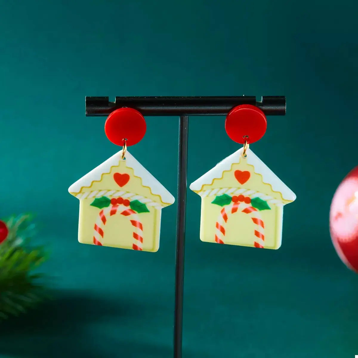Christmas Acrylic Dangle Earrings by Trendsi