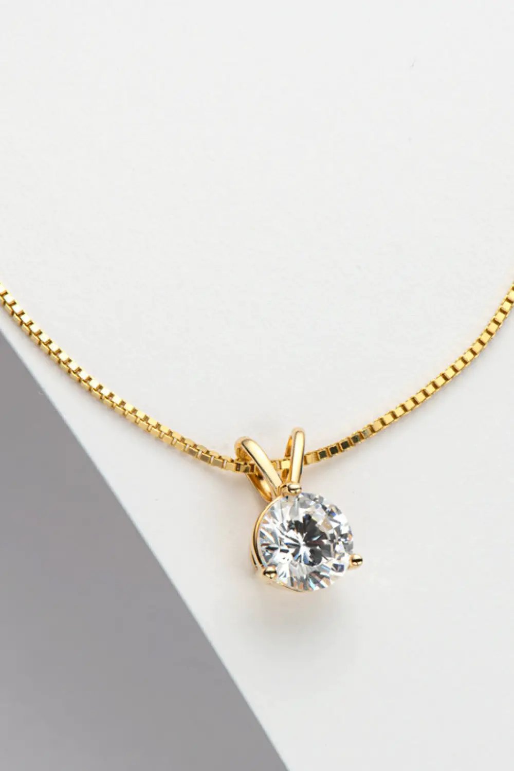 Adored Show Off 1 Carat Moissanite Pendant Necklace by Trendsi