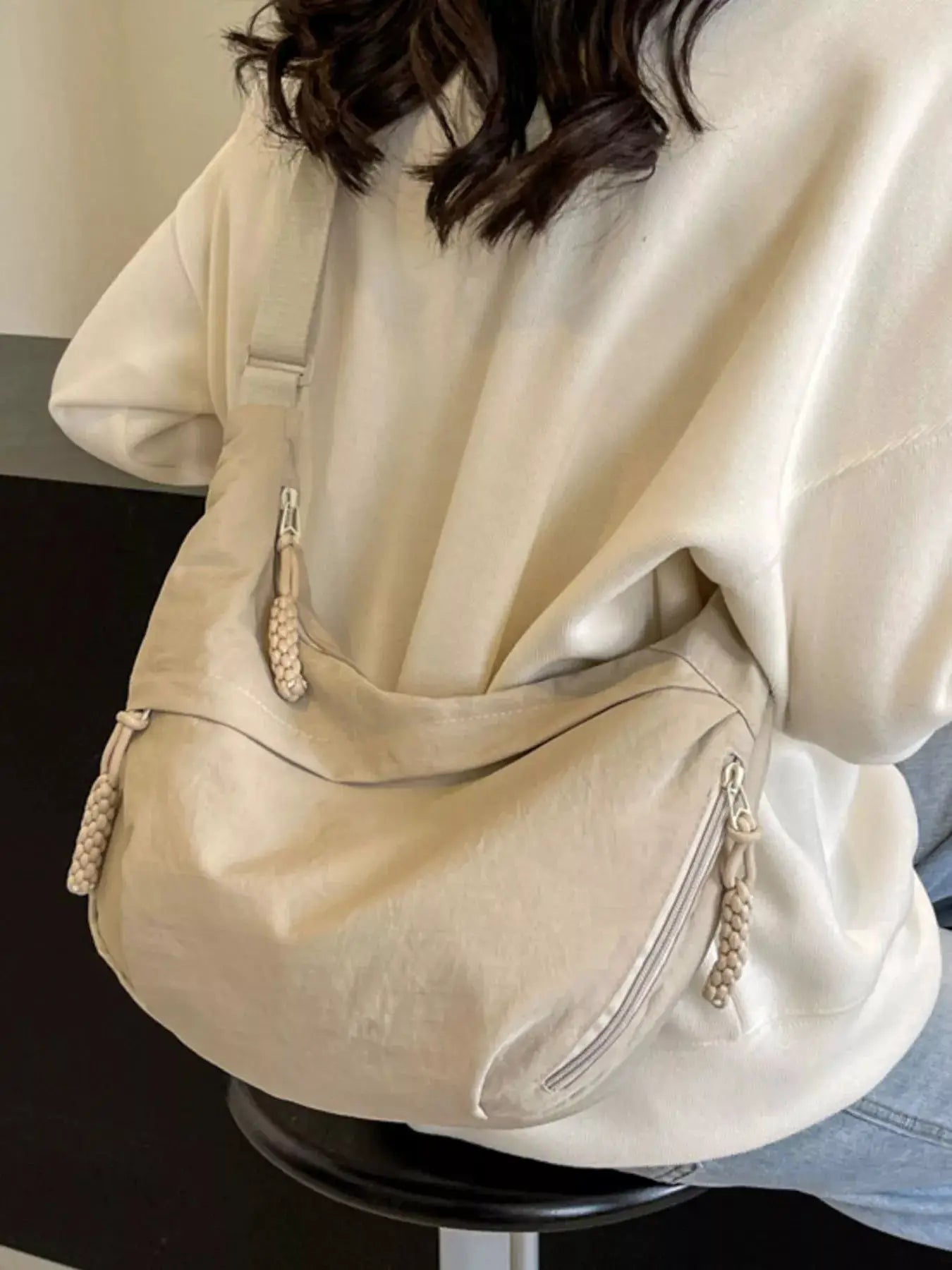 Casual Solid Color Lightweight Crossbody Bag by Trendsi