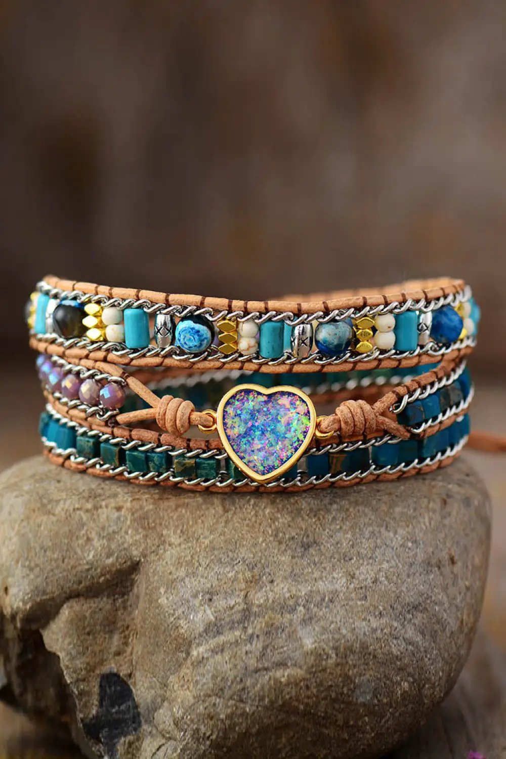 Heart Layered Bracelet by Trendsi
