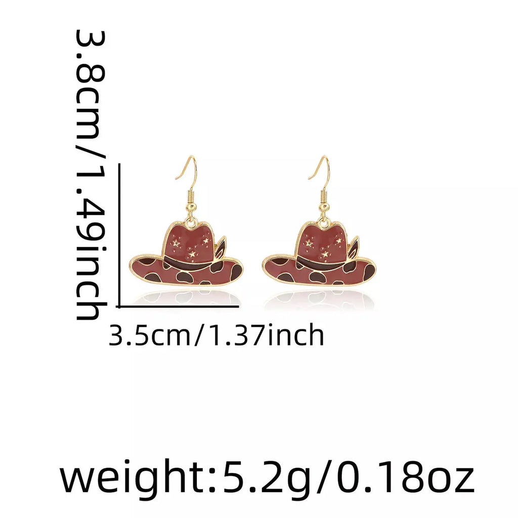 Cowboy Hat & Bottle Dangle Earrings by Trendsi