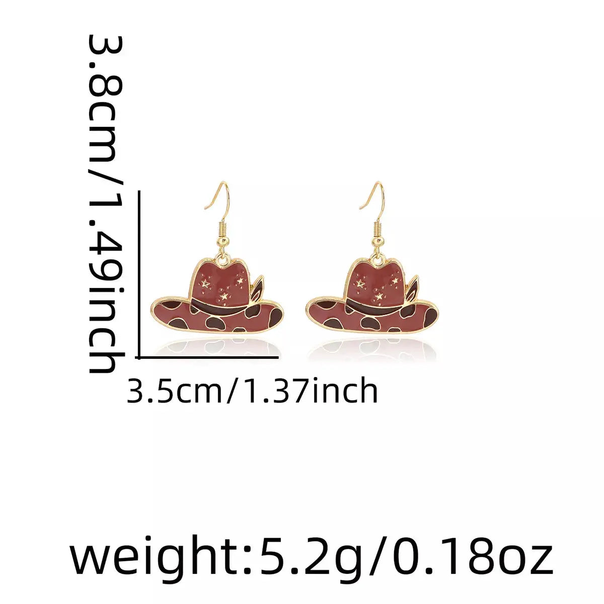 Cowboy Hat & Bottle Dangle Earrings by Trendsi