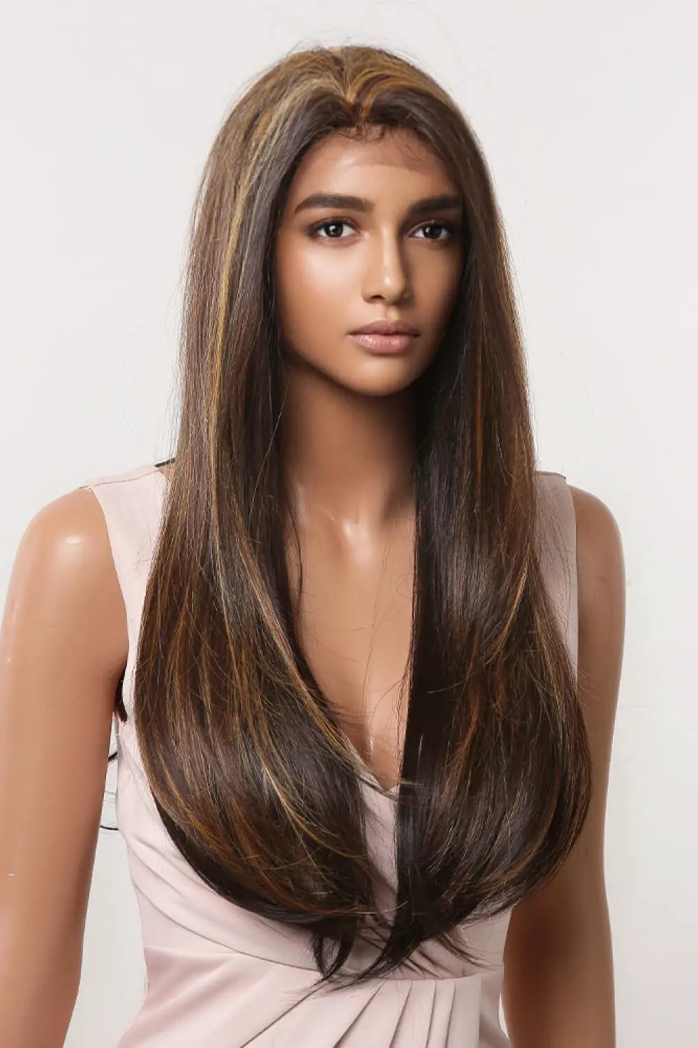 13*2" Lace Front Wigs Synthetic Long Straight 26" 150% Density by Trendsi