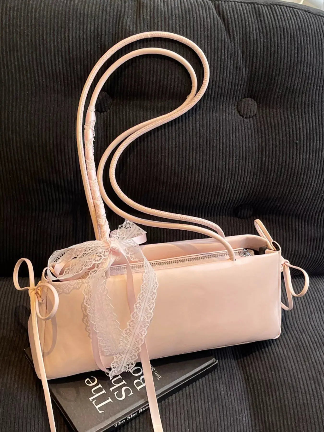 Lace Decor Shoulder Bag by Trendsi