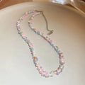 Titanium Steel Rice Bead Necklace by Trendsi