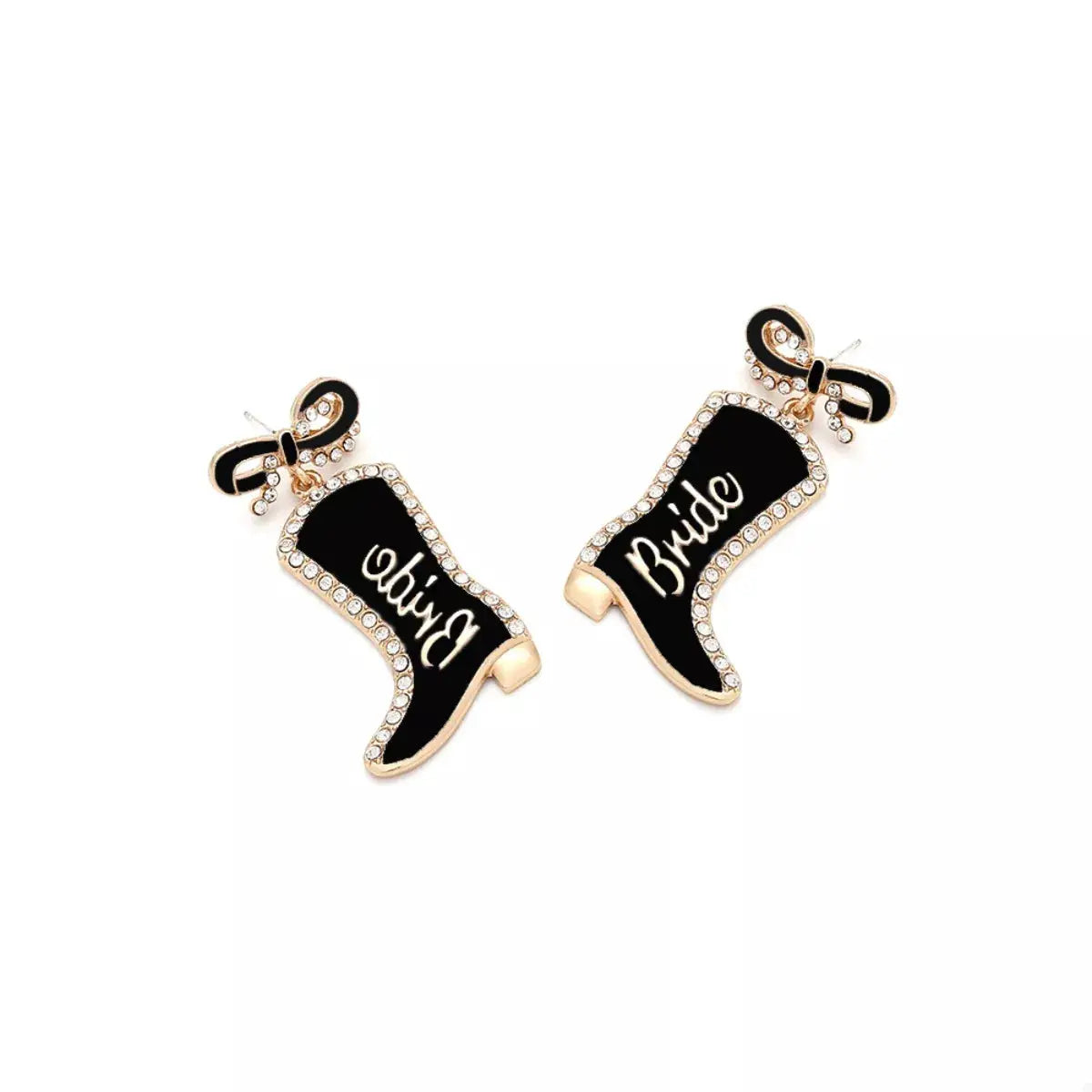 Cowgirl Boot Dangle Earrings with Bow by Trendsi