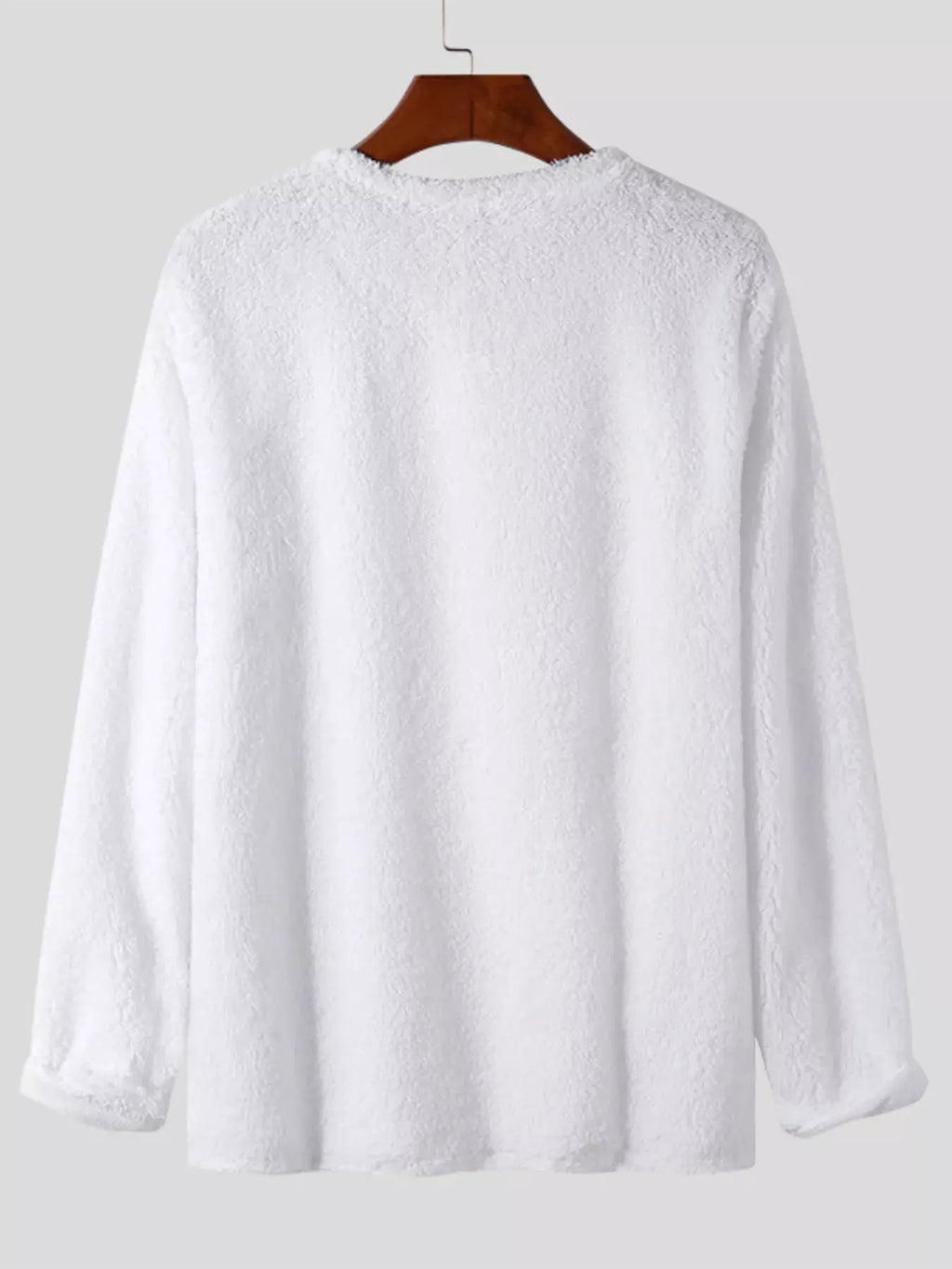 Men's Full Size Textured Long Sleeve Sweater Plus Size by Trendsi