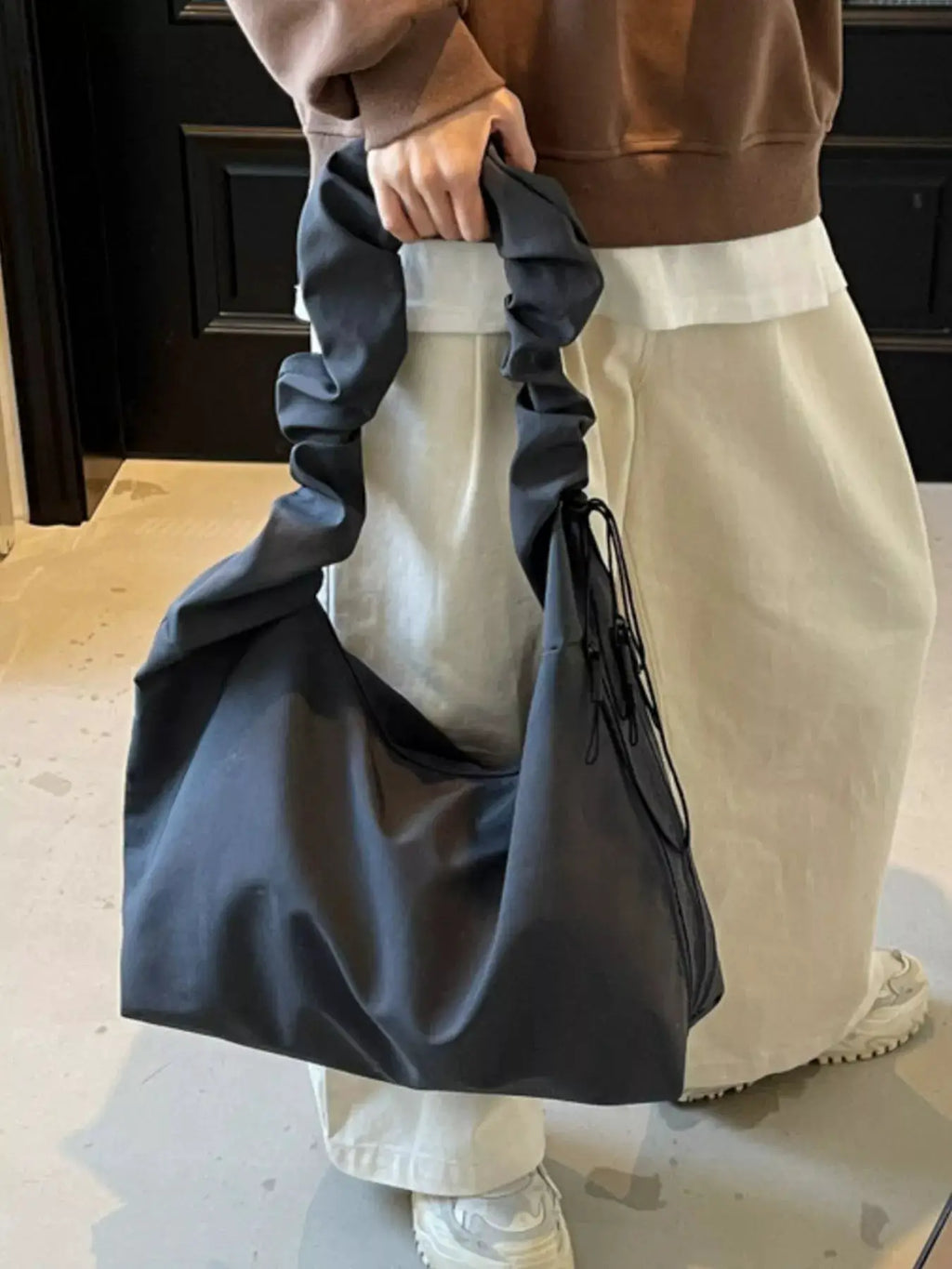 Ruched Handle Lightweight Shoulder Bag by Trendsi