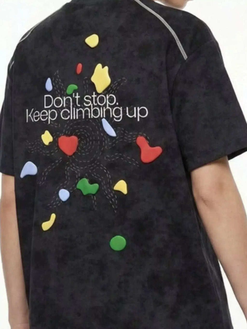 Men's Printed Round Neck T-Shirt by Trendsi