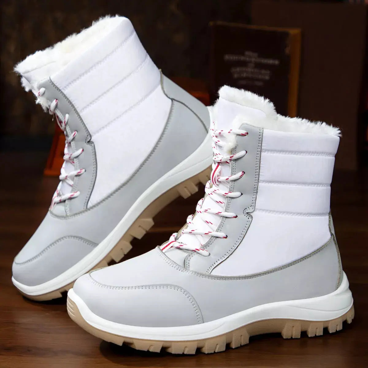 Winter Waterproof Snow Boots with Warm Fur Lining by Trendsi