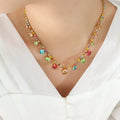 Crystal Copper Chain Necklace by Trendsi