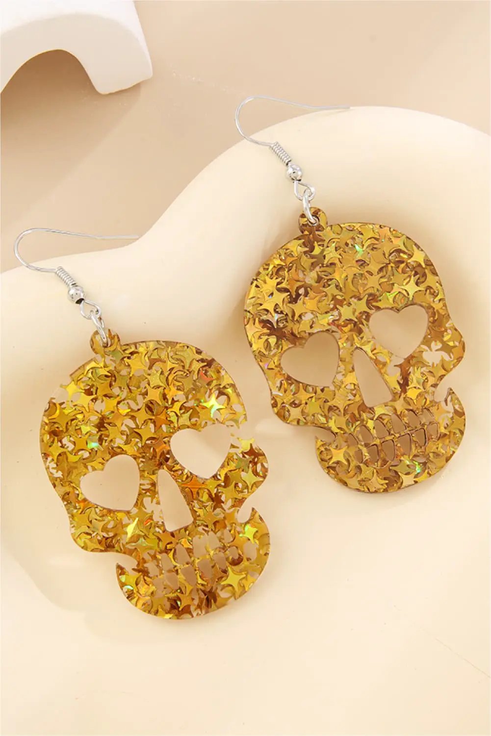 Acrylic Skull Drop Earrings by Trendsi