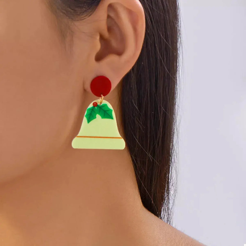 Christmas Acrylic Dangle Earrings by Trendsi