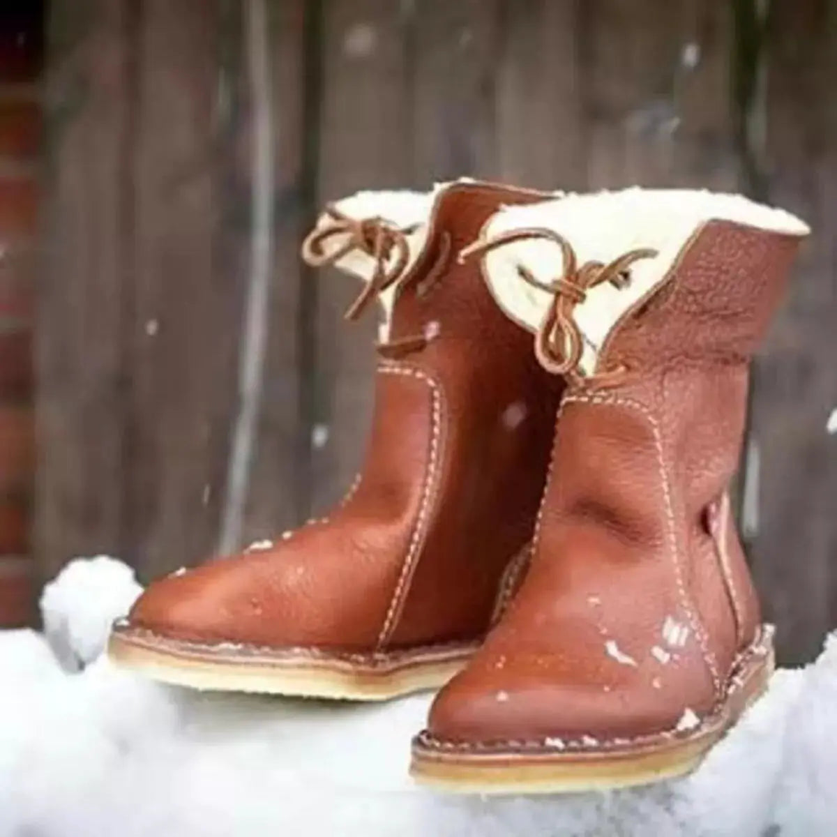 Round Toe Platform Boots by Trendsi