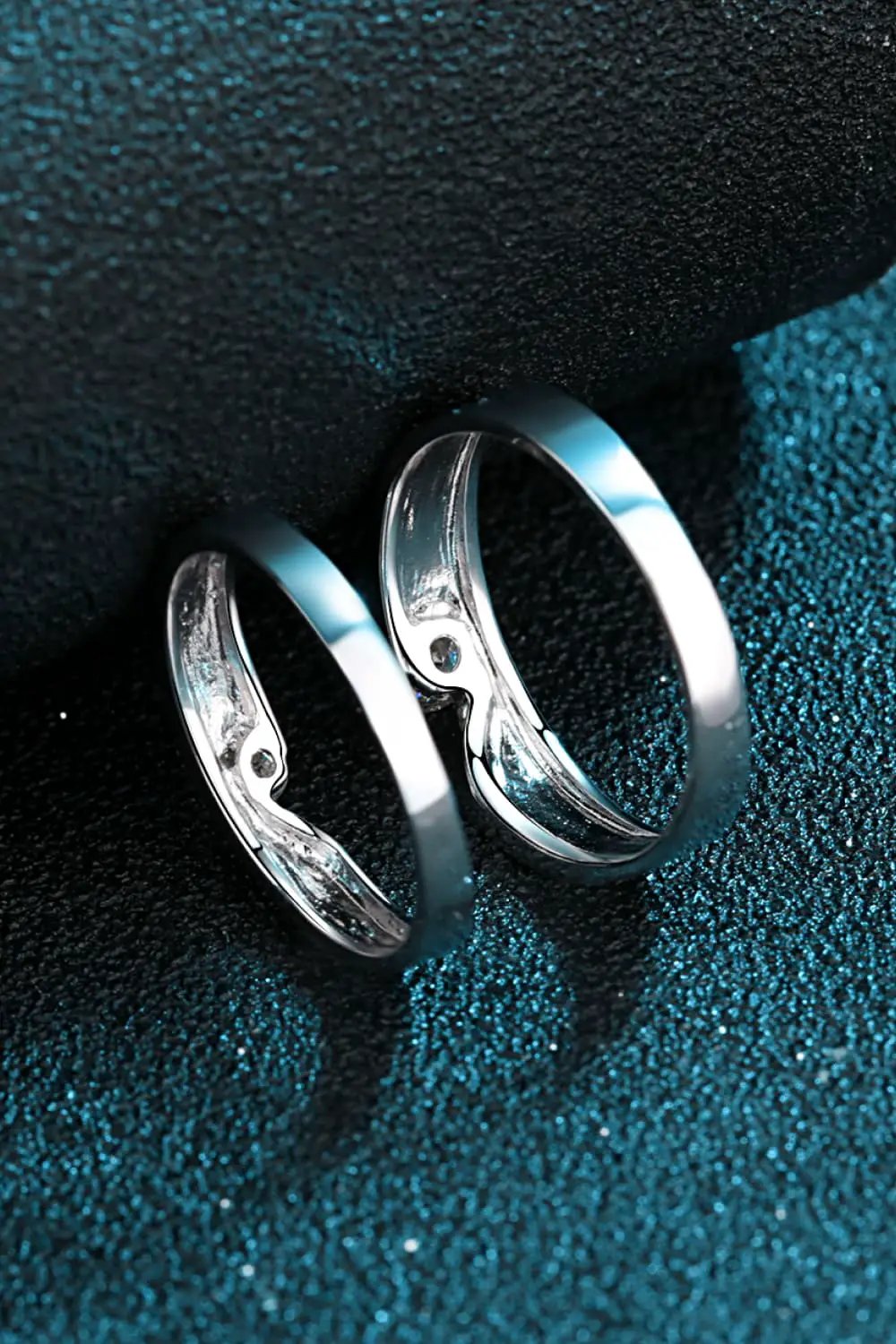 Moissanite Rhodium-Plated Ring by Trendsi