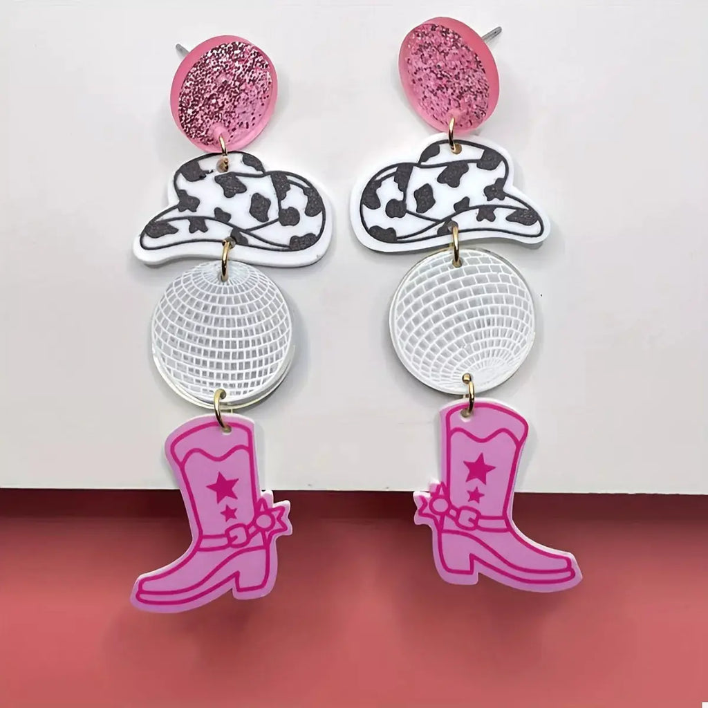 Cowgirl Boots Dangle Earrings by Trendsi
