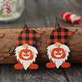 Wooden Dwarfs Pumpkin Dangle Earrings by Trendsi
