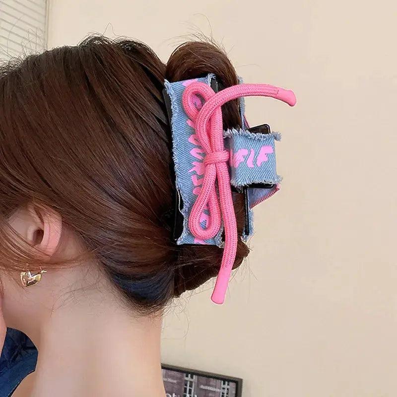 Acrylic Braided Rope Hair Claw Clip by Trendsi