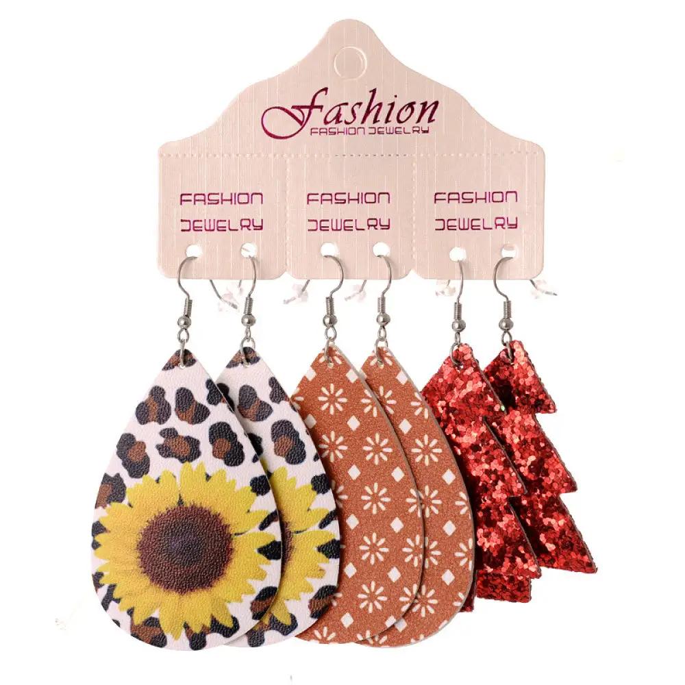 Christmas PU Earrings Set by Trendsi