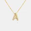 Gold-Plated Bubble Initial Necklace by Trendsi