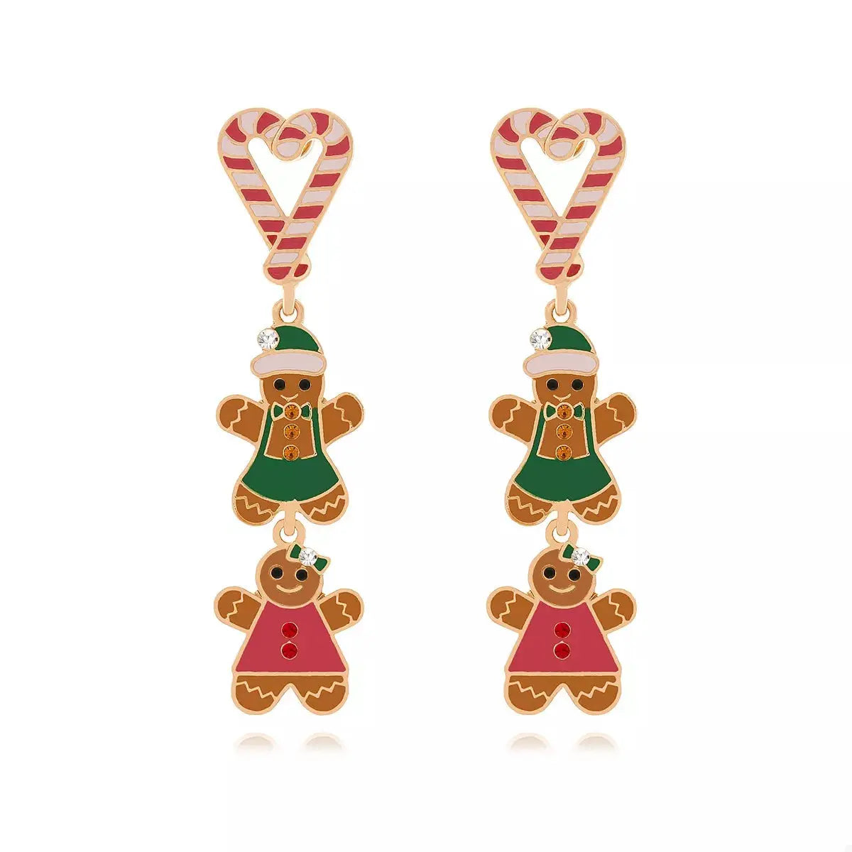 Christmas Gingerbread Man Dangle Earrings by Trendsi