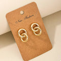Interlocked Chain Link Stud Earrings by Trendsi