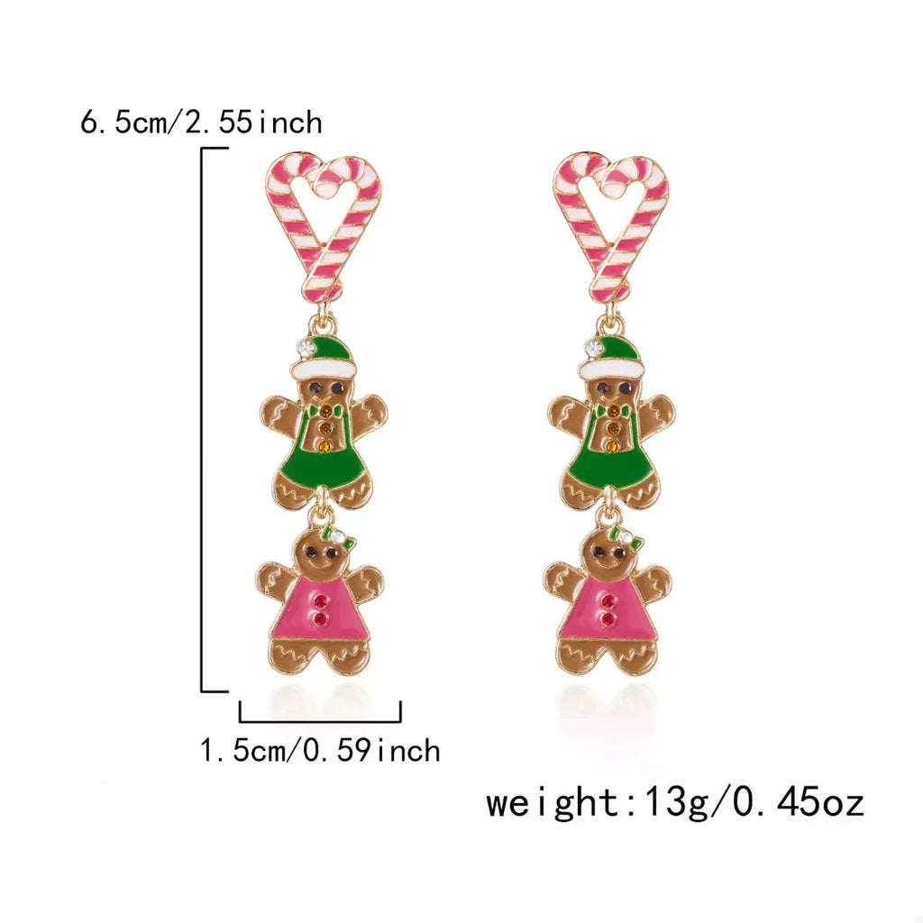 Christmas Gingerbread Drop Earrings by Trendsi