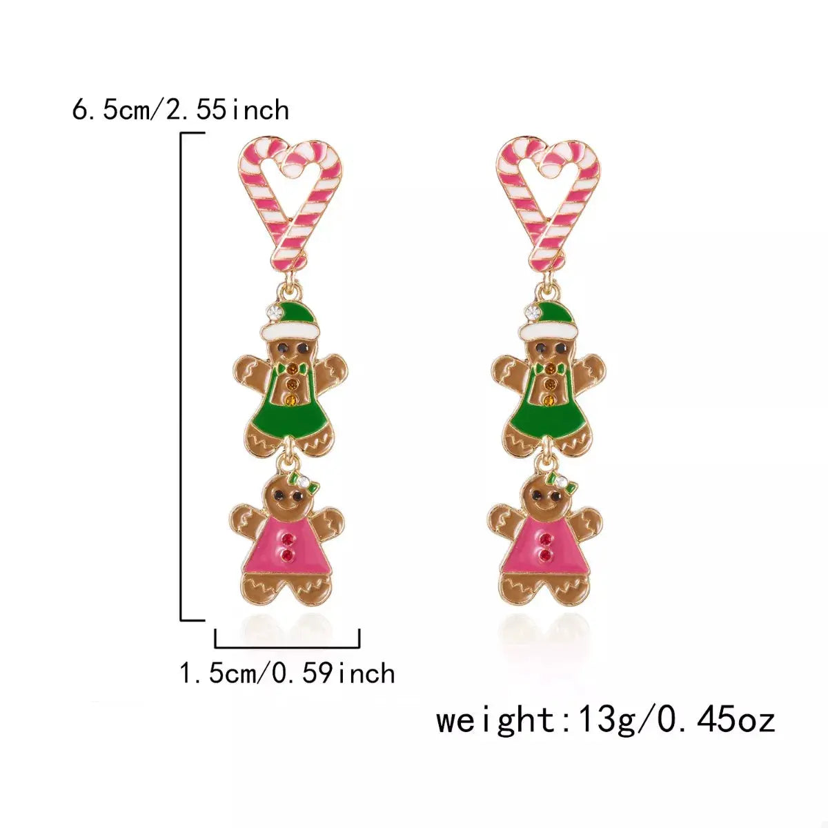Christmas Gingerbread Drop Earrings by Trendsi